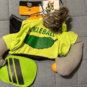 Pickleball Player Dog Costume with Hood